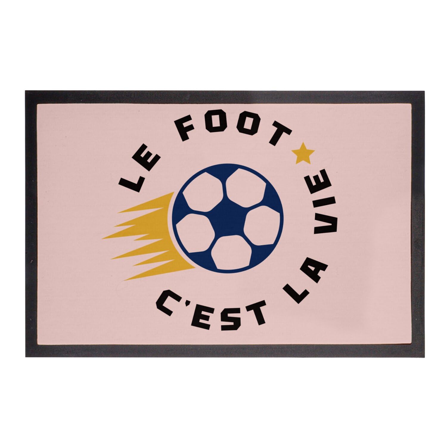 Paillasson rose foot c'est la vie parfait pour décorer l'entrée d'un fan de sport