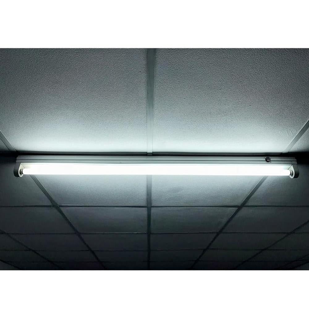 NCC-Licht 10 tubos fluorescentes LED de 120 cm, 18 W/865 G13, alta salida, 2600 lm, ultra brillante, 144 lm/W, luz diurna 6500 K, blanco frío, de cristal, con arrancador
