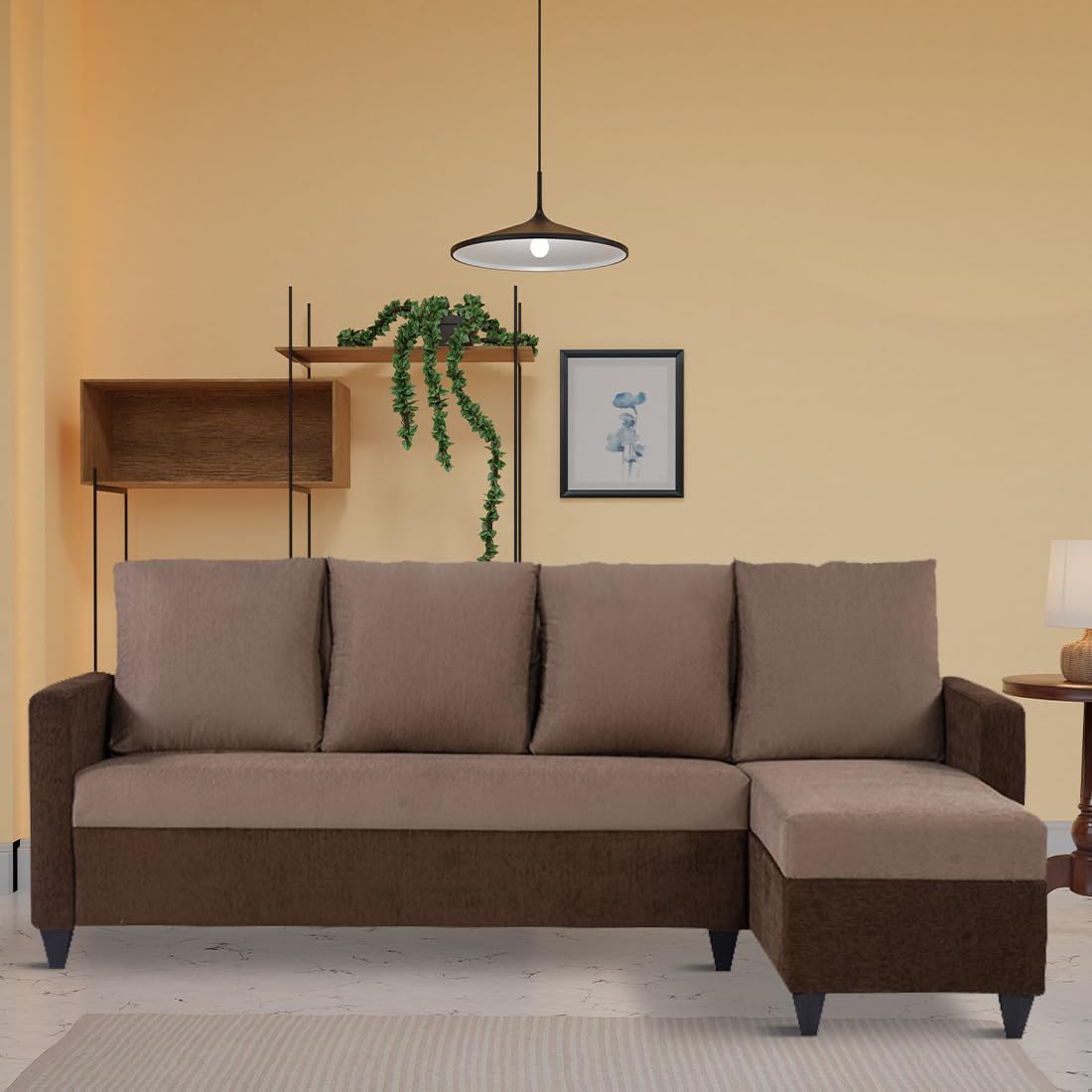 COUCH CULTURE Saya LHS Sectional Sofa for Living Room |6 Person Sofa| Premium Fabric with Cushioned Armrest | 12 Months Warranty| Solid Wood Frame| 6 Seater in Saya Duo Brown Color DIY(Do-It-Yourself) (B0DHDHSLLM) Amazon Price History, Amazon Price Tracker