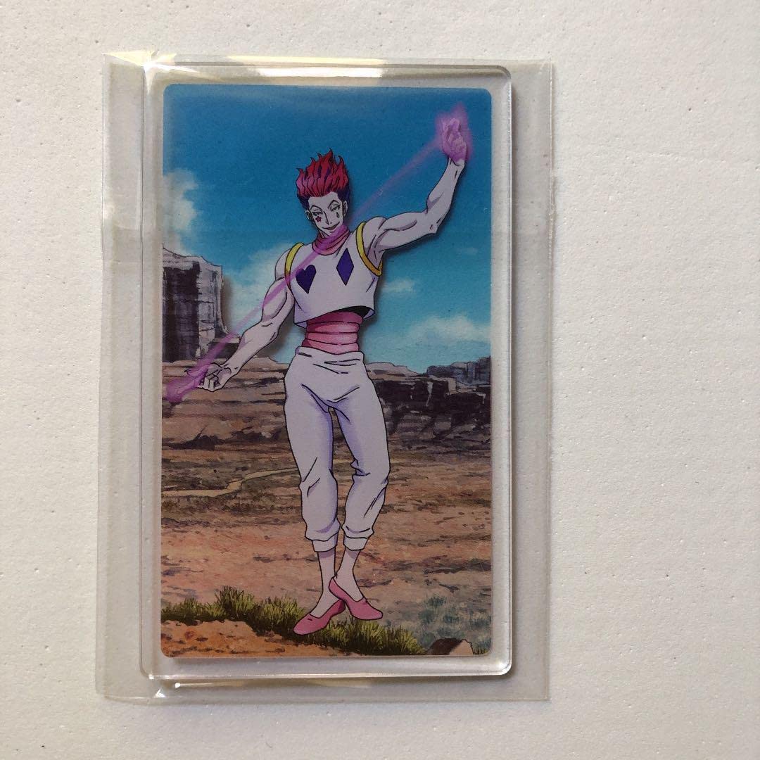 ハンターハンターカフェ限定　ヒソカ　アクリル特典クリアカード　2点セット ハンターハンターカフェ限定ヒソカアクリル特典クリアカード2点