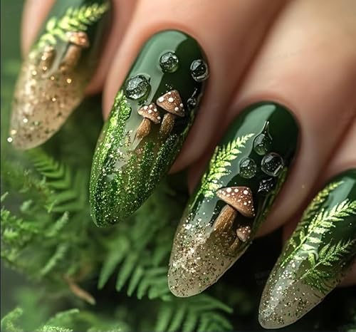 Curvlife Press On Nails Stick On Short Design Acrylic Stick