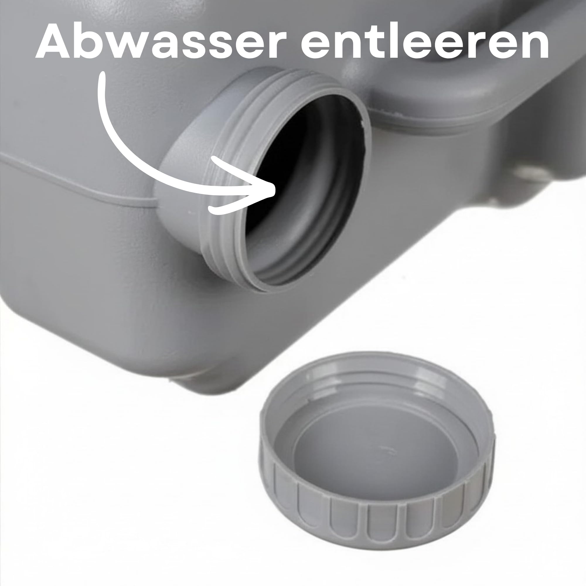 Campingtoilette Tragbare Toilette 20L + 12L, bis 150 kg! Chemietoilette Mobile WC Camping WC Reisetoilette Porta Potti Wohnmobil Wohnwagen Bootsfahrten Ausflüge Festival Grau
