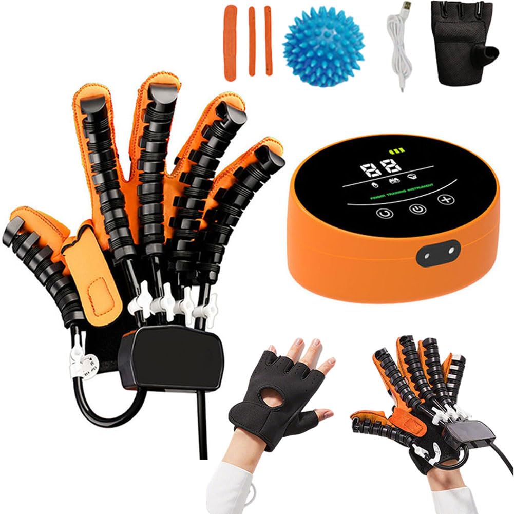 SXSLTSA Hand Rehabilitation Robot Gloves – Stroke Recovery Device, Finger Orthosis for Exercise & Mobility, Muscle Activator for Hand Wellness A right S