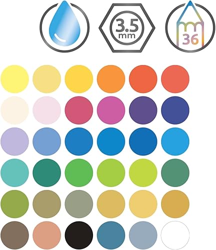 Vista 12 de Lápices de colores Derwent Inktense de acuarelables, dibujo, arte, set de regalo, envoltura de lápiz, 24 unidades, código 2302588