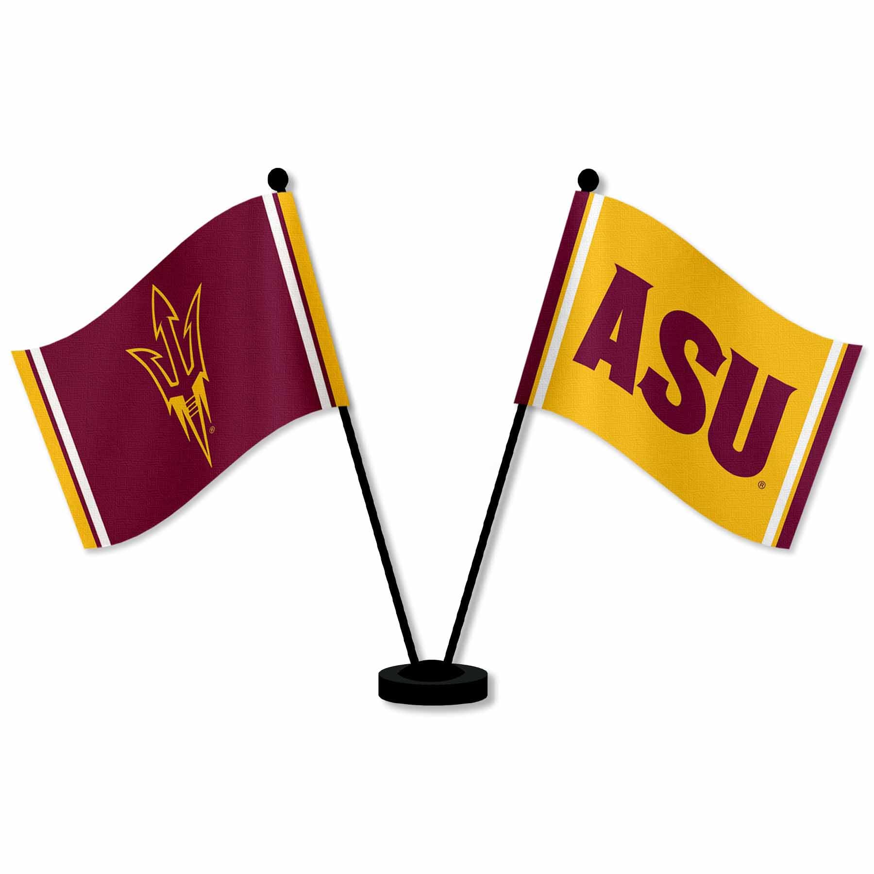 Drapeaux de table Arizona State Sun Devils pour décorer un salon de passionné - 6