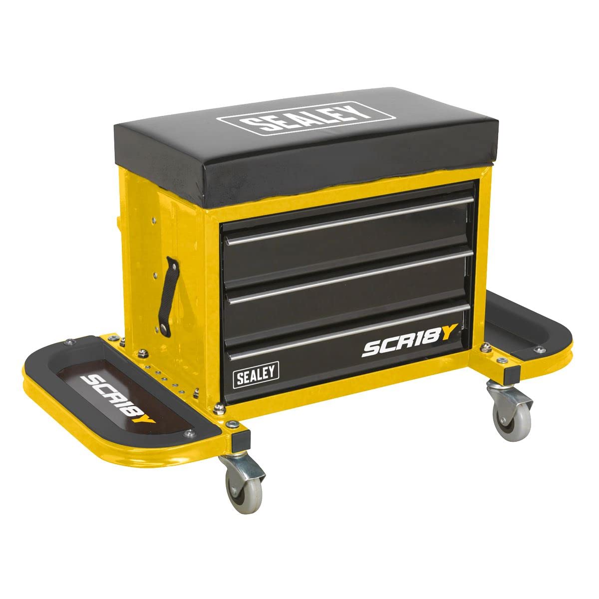 Sealey Mechanics Rolling Tool Box Seat Yellow 670mm