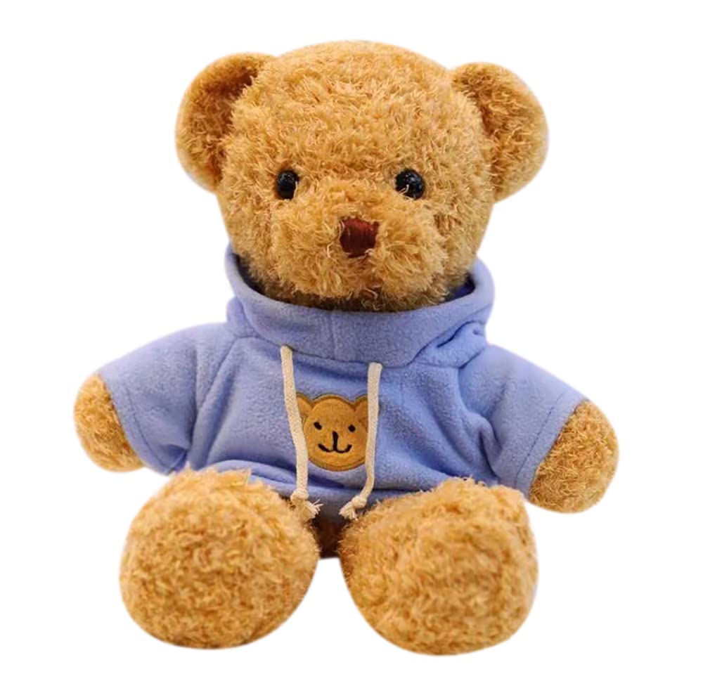 Galatee Cute Teddy Bear Plush Stuffed Animal, Teddy Bear with Clothes, Gifts for Children(11.8" Blue)