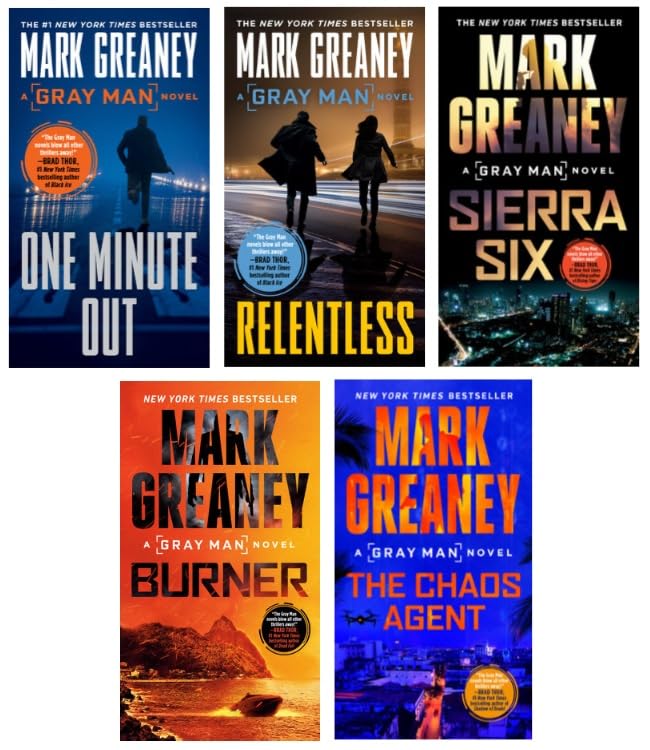 Gray Man Series 5-Book Collection Set (Book 9 to 13) - One Minute Out, Relentless, Sierra Six, Burner, The Chaos Agent - Action-Packed Thriller      Mass Market Paperback – March 22, 2025