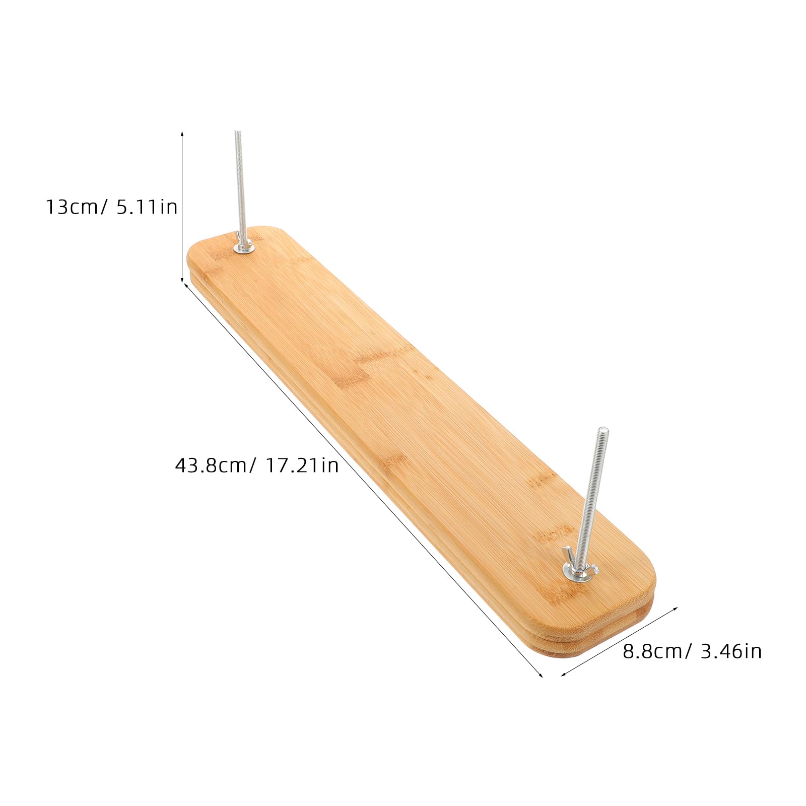 GARVALON Herramienta de Encuadernación Manual de Madera 43,8×8 Cm con Tornillos Metálicos, Prensa Ajustable para Libros y Documentos, Kit de Suministros de Encuadernación para Oficina