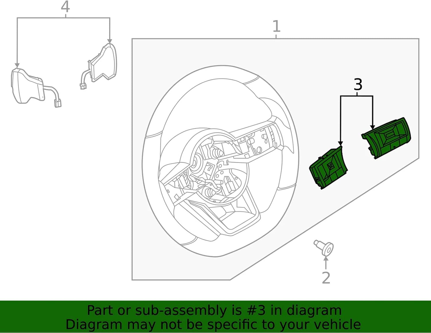 Car Steering Wheel Buttons for Select Model Cruises Control Function Switches 255506RF6B 25550-6RF2C 25550-6RF2A