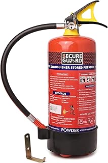 Secure Guard ABC Powder Type 4 Kg Fire Extinguisher Pack of 2 Red Premium Fire Extinguisher ISI Mark with Wall Mount Hook ...