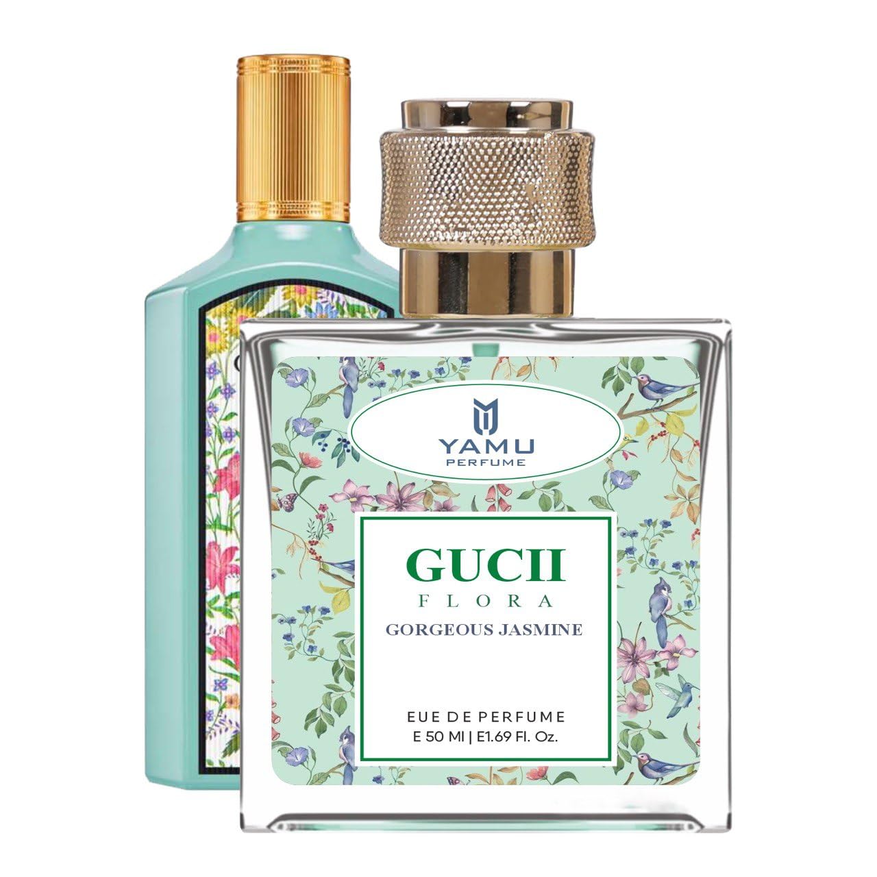 Yamu® Flora Green Parfum for Men & Women – Luxurious Romantic Perfume with Long-Lasting Fragrance, 50ml – Sensual & Elegant Scent for Special Occasions (Jasmine)-image-26