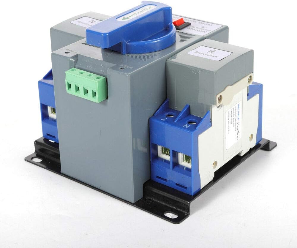 Dual Power Automatic Transfer Switch-enerator Changeover Switch- Electrical Selector Switches Dual Power Switch (2P 63A)