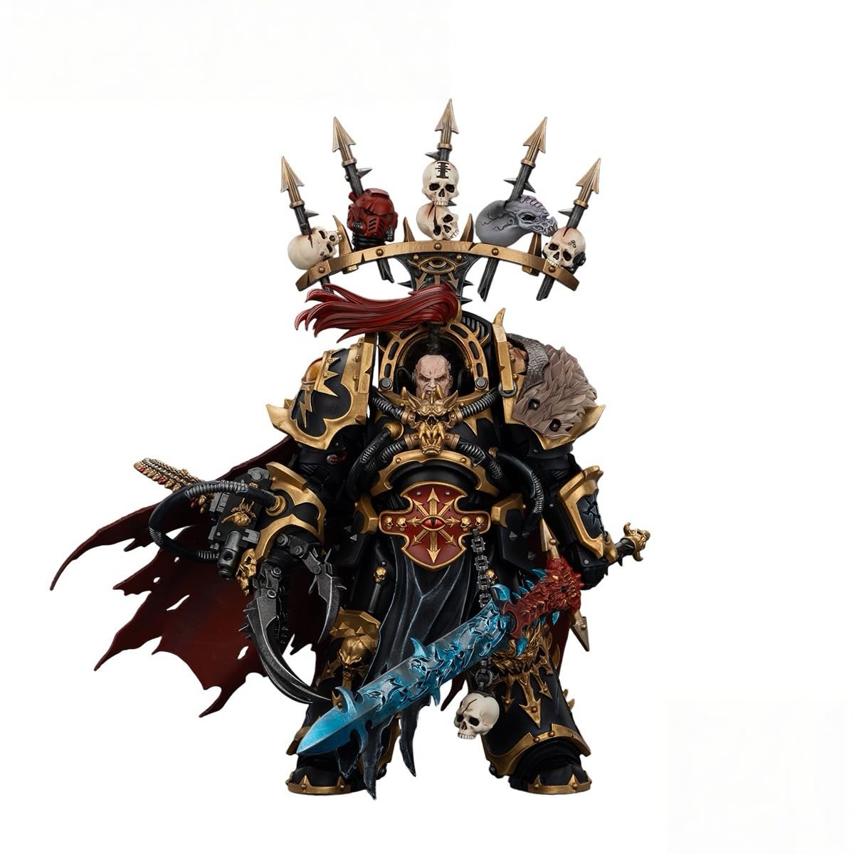 JOYTOY Warhammer 40K Black Legion Abaddon the Despoiler with Drach'nyen and the Talon of Horus Hyper-Detailed Action Figure Model Collectible for Holidays & Birthdays!