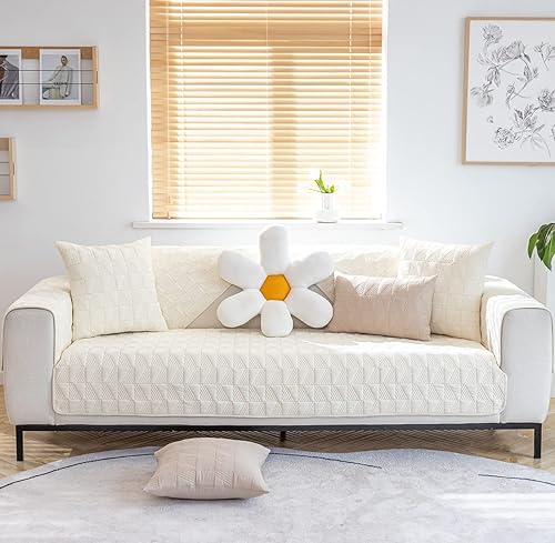 vctops Funda acolchada con bordado para sofá modular, funda antideslizante para sofá modular para perros, gatos y mascotas, para sofá biplaza,