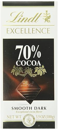 Lindt Excellence Bar chocolate oscuro 70 cacao - Paquete de 4