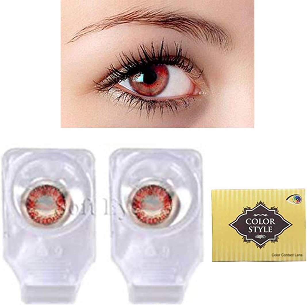 Soft Eye Three Tone (2 Lens Pack) (Red) -3Tone (2pcs)-00 With Storage Case