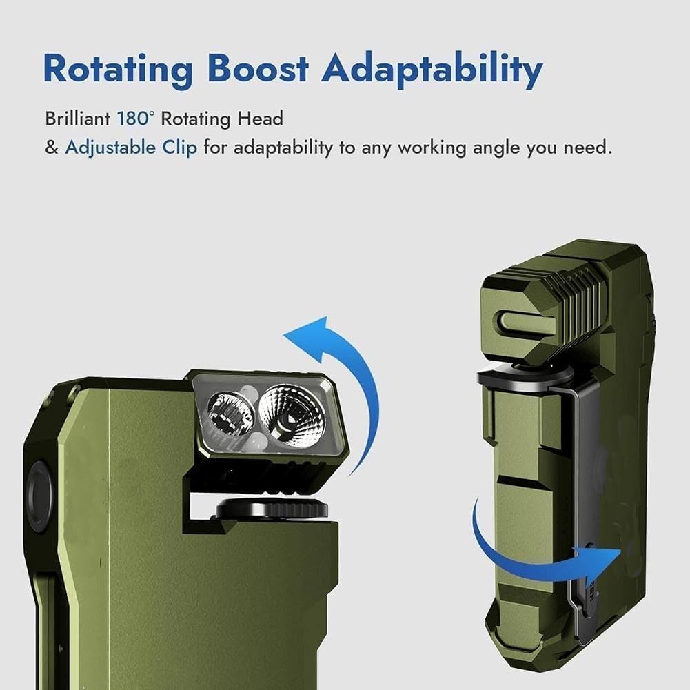 G5 Mini Flashlight,G5 Pocket-Sized LED Light- 400lm Brightness,G5 Rechargeable Mini Edc Flashlight with Clip,180° Rotatable Small Magnetic Flashlights,For Outdoor Emergency Camping Daily Carry (Mix)