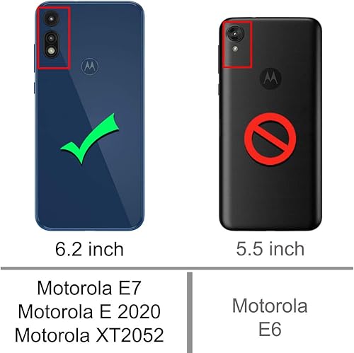 Miniatura 2 de Osophter Funda para Moto E 2020, Moto XT2052-1, funda protectora de goma TPU flexible de absorción de golpes para Motorola Moto E (2020) (rojo)