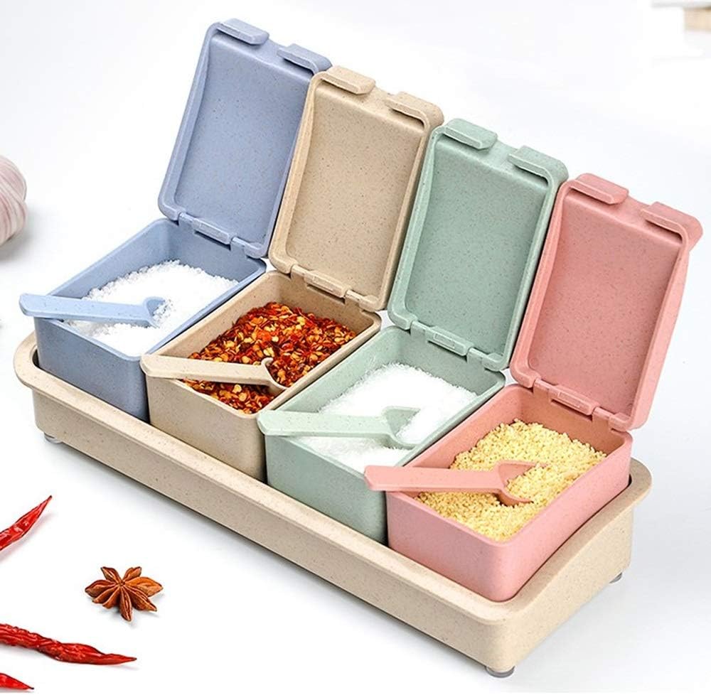 Wheat Stalk Salt Sugar Seasoning Box Household Kitchen Material Combination Set