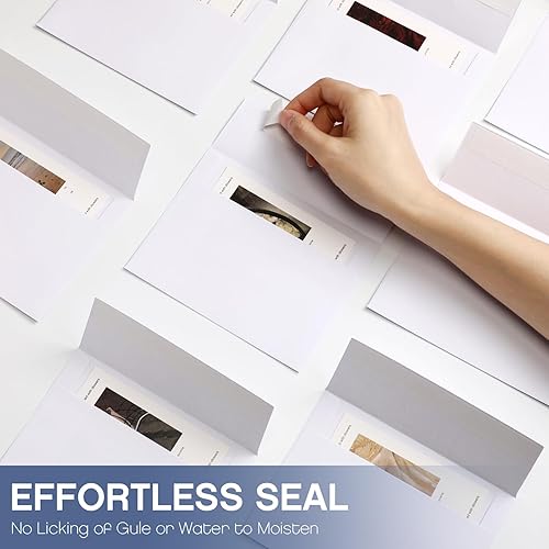 Miniatura 5 de 800 sobres blancos imprimibles autoadhesivos rápidos para tarjetas oficina invitaciones de boda fotos de graduación notas de agradecimiento tarjetas