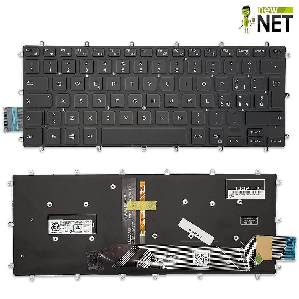 new net Keyboards - Tastiera Italiana Compatibile con Notebook dell J8YTG 0J8YTG P69G P69G001 P83G P83G001 P58F P58F001 P70F P70F001