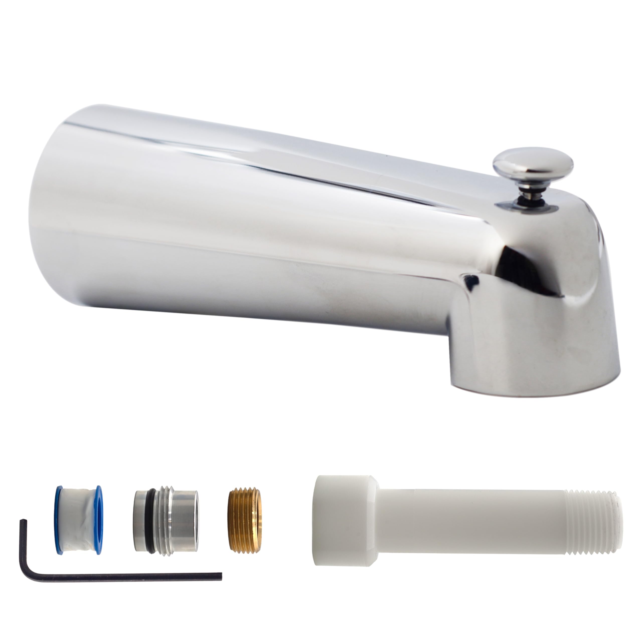 Westbrass E507DUS-26 - Boquilla desviadora universal de 7 pulgadas, zinc, cromo pulido