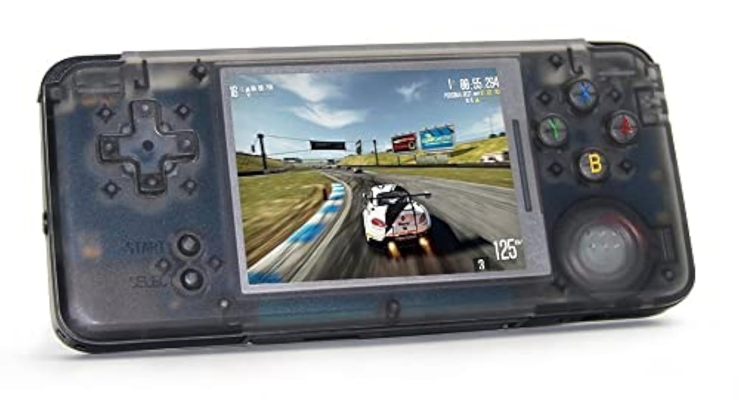 Handheld Game Console , Retro game console 3 Inch IPS Screen Built-in 3000 classic game console (Transparent Black)