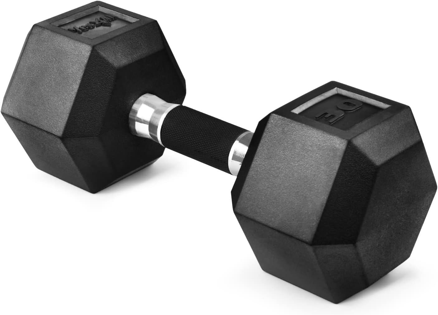Yes4All Rubber Grip Encased Hex Dumbbell – Hand Weights With Anti-Slip 5-50 LBS Single