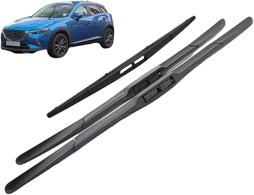 Windshield Wipers Front & Rear Wiper Blades Set For Mazda CX-3 CX3 2014-2023 22"+18"+10" Windshield Wipers Blades