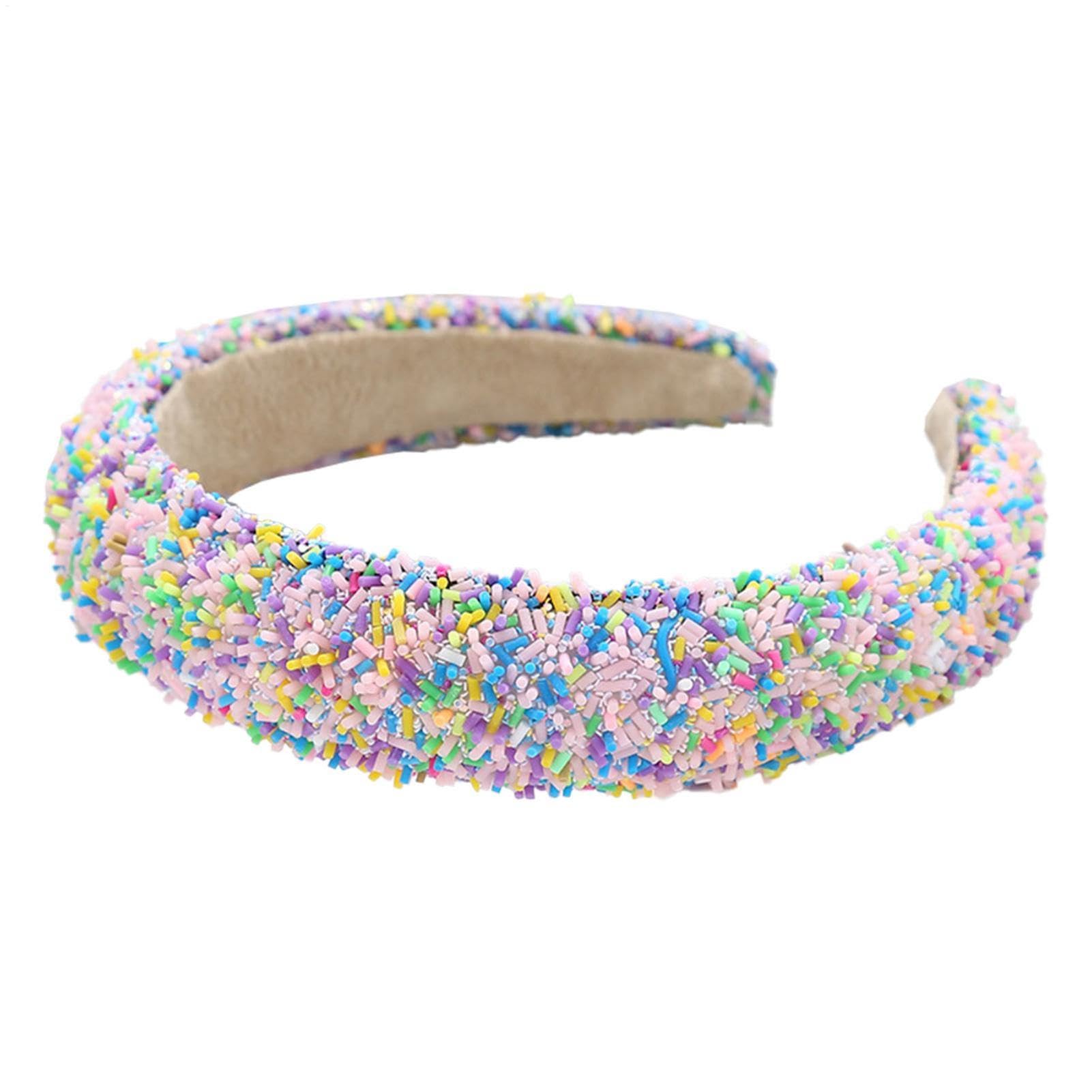 Diadema acolchada, diadema acolchada para mujeres | Diadema de lentejuelas acolchadas anchas,Elegante techo de joyas elegante sin deslizamiento sin deslizamiento para mujeres mujeres