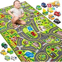 JOYIN - Alfombra de Juego para niños con 12 vehículos