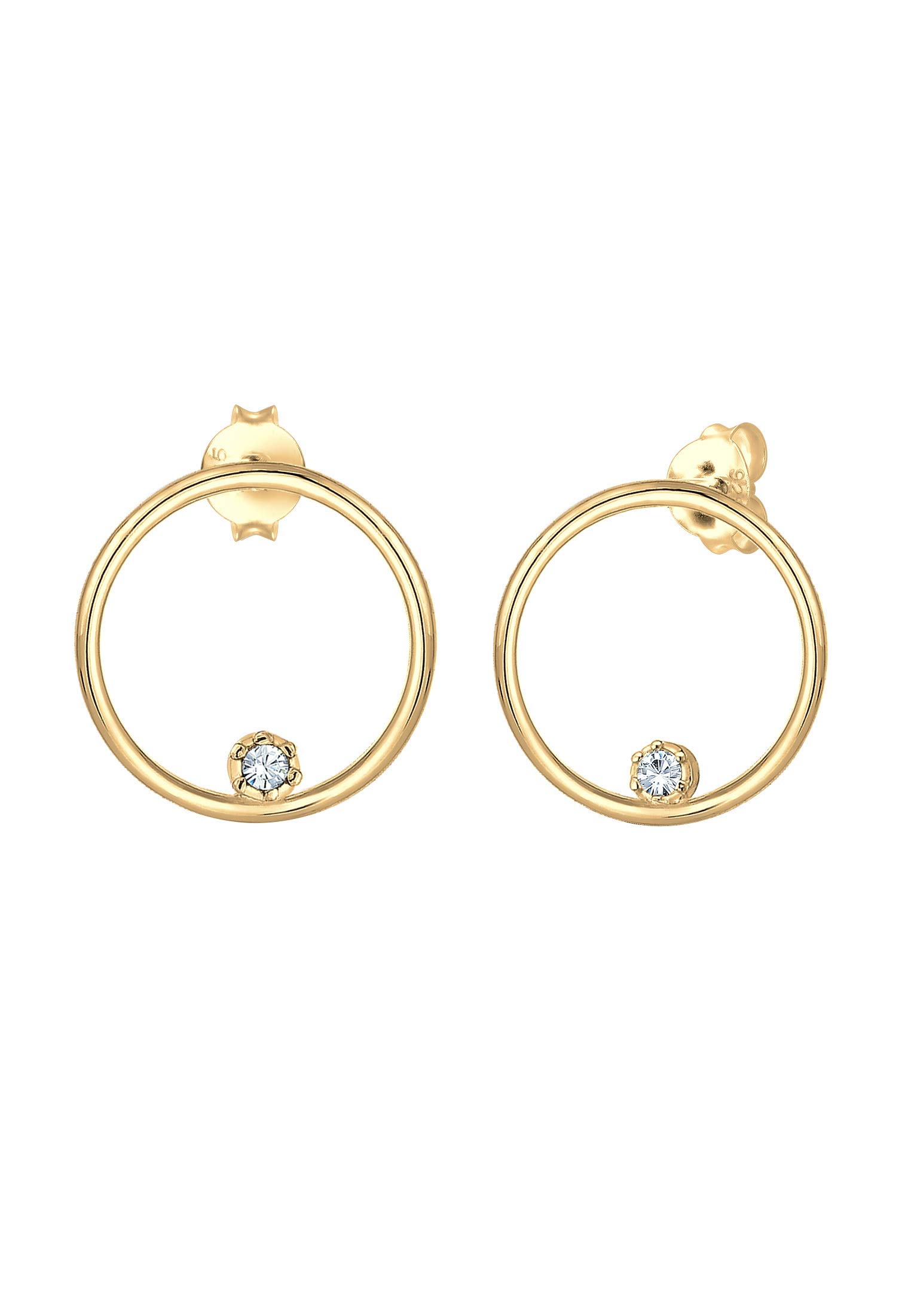 Elli Earrings Women Creole Ball Bi-Color Trend in 925 Sterling Silver