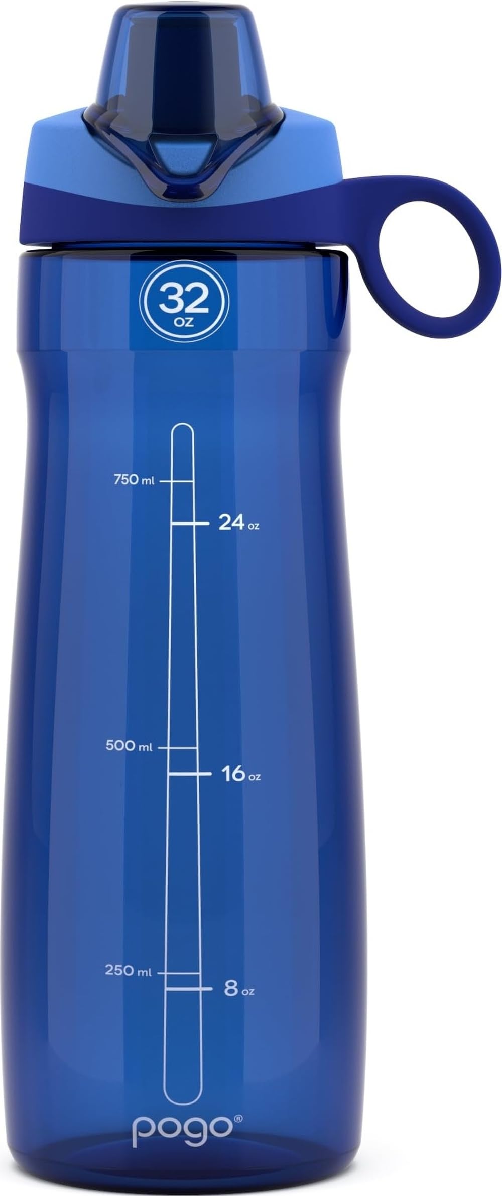 BPA-Free Tritan Plastic Water Bottle with Chug Lid, 32 Oz, Blue