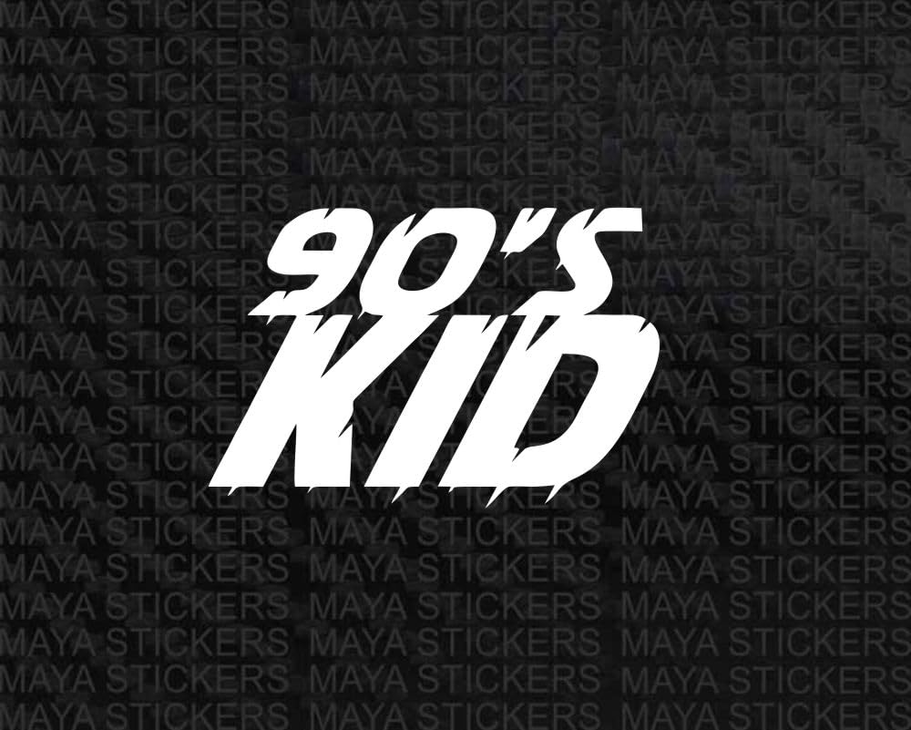 90's Kid Decal Sticker for Cars, Motorcycles, laptops by Maya Stickers. 5 x 3.3 inches