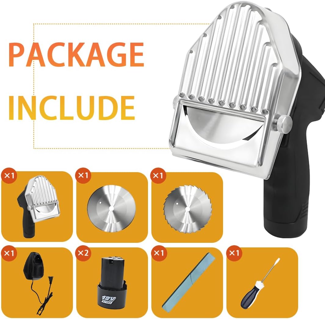 Kebab Cutter Slicer 80W Portable Electric, Professional Electric Cutting Knife, For Doner Kebab and Gyros, Stainless Steel Wireless