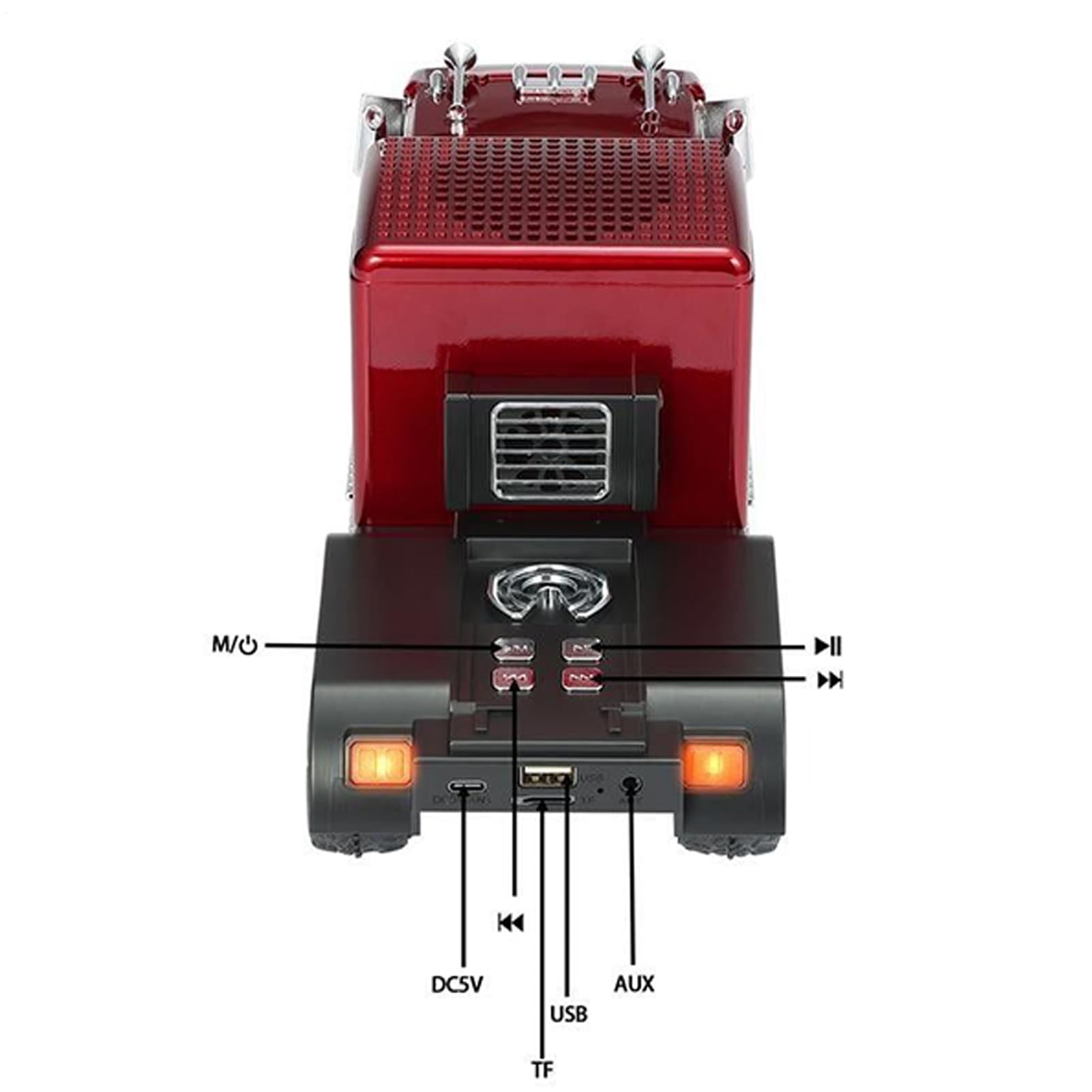 Altoparlanti da Tavolo Cassa a Forma di Camion con Microfono Integrato e | Altoparlante Senza Fili da Viaggio con LED e Radio FM Per Appassionati di Auto, Feste e Viaggio