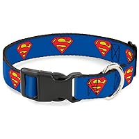 Buckle Down Superman Shield Blu plastica Clip Collare
