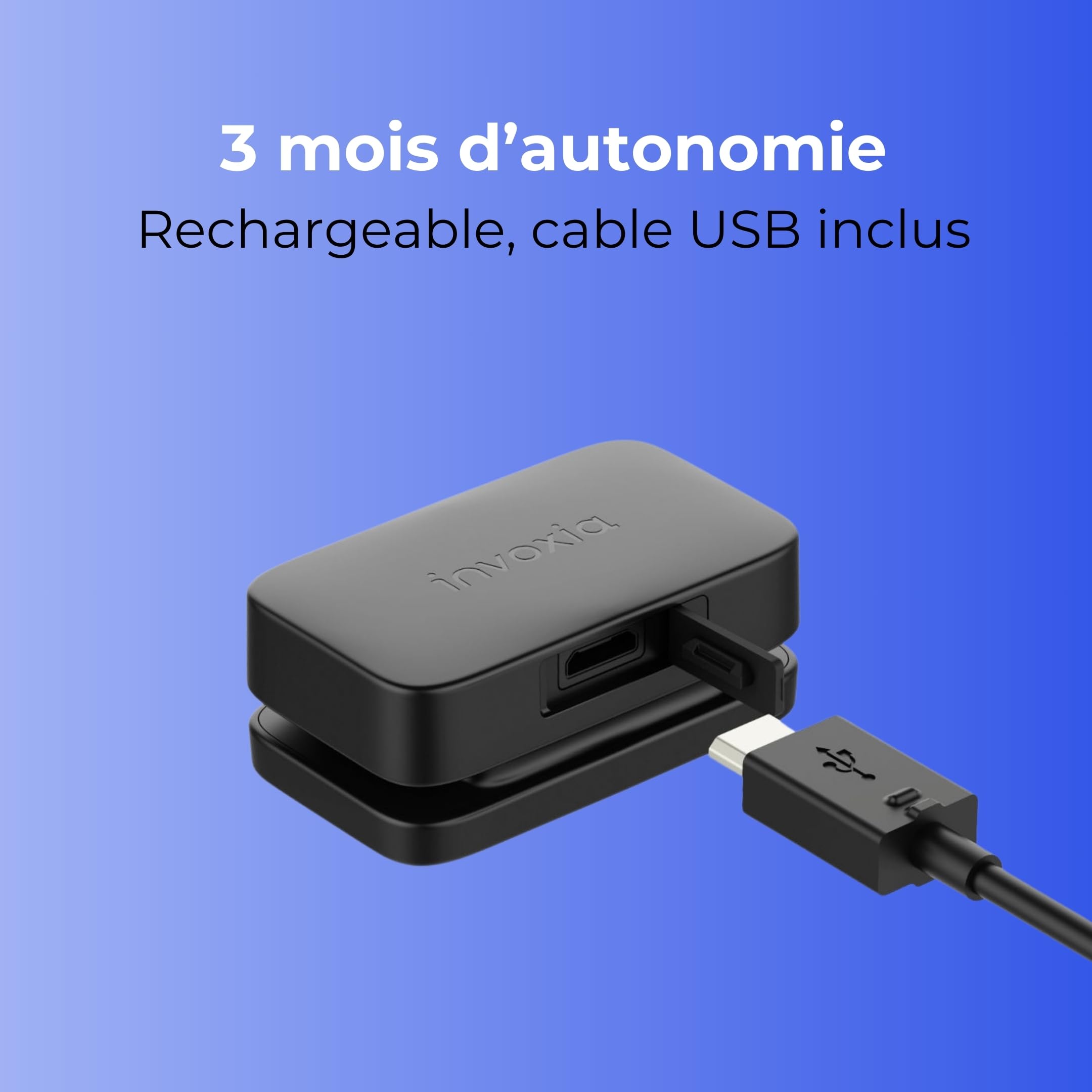 Invoxia Mini Tracker GPS Traceur Compact Connecté | Étanche et léger, alertes antivol temps réel, autonomie 3 mois, abonnement 1 an inclus