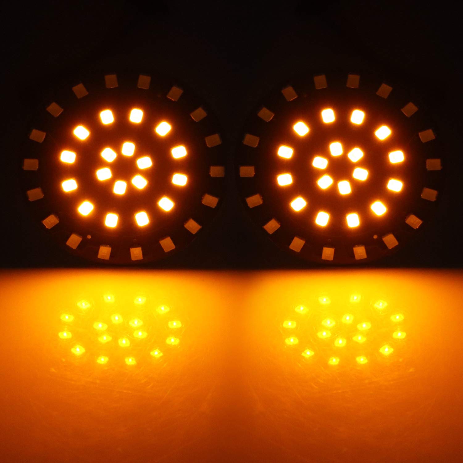 Motorcycle Bullet 2 inch 1157 LED Bulb Turn Signal Light Insert for Harley Street Road Electra Glide Touring Dyna Softail Sportster