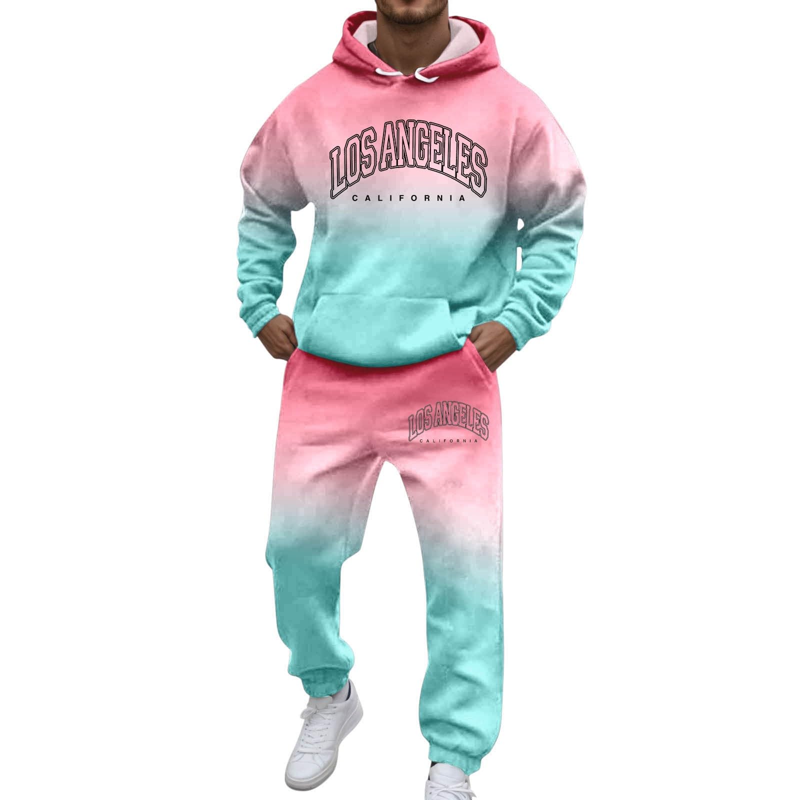 Tuta Uomo Completa Larghi Palestra Felpa e Pantaloni Jogging Set Completi Completa 2 Pezzi Sportivo Fitness Ginnastica Completo Tute