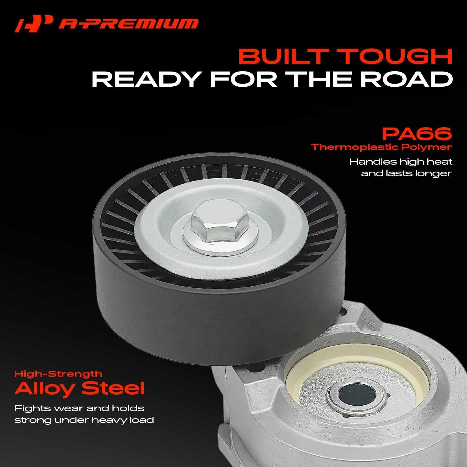 A-Premium Gruppo tendicinghia con puleggia compatibile con Dodge | Per Dodge Neon 2003-2005 e Chrysler PT Cruiser 2001-2010 2.4L, ricambio # 04668509AB, 04668509AC