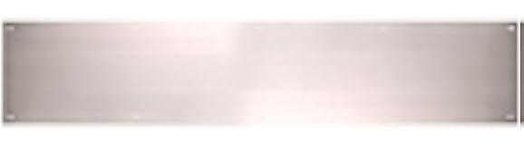 Hardware Essentials Aluminum Non-Magnetic Screw-in Door Kick Plate Door Protector Kit, 6