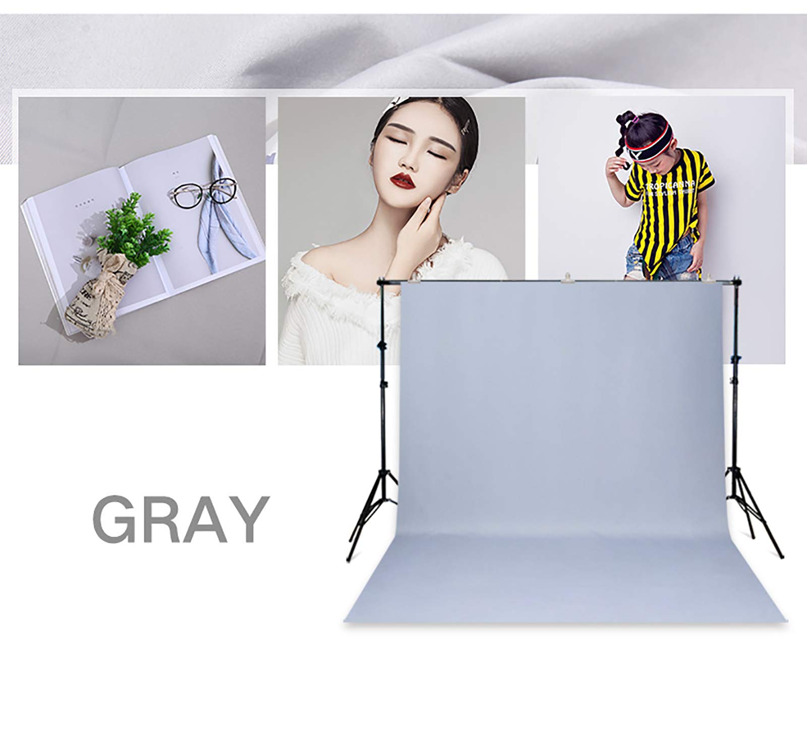 スタジオ背景 スクリーン 無地グレー 写真 ビデオ パーティーカーテン