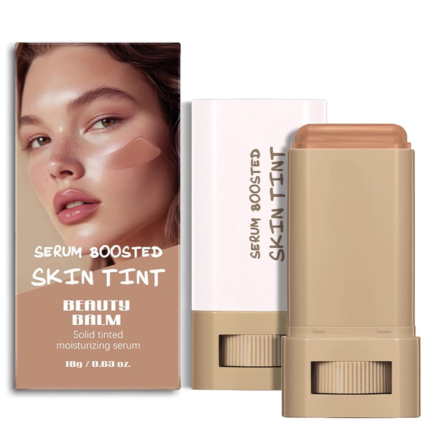 Beauty Balm Serum Boosted Skin Tint, Hydrating Tinted Moisturizer Foundation Stick