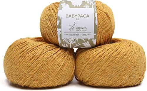 Miniatura 89 de Juego de 6 madejas de 100% lana de alpaca bebé (10.58 oz) de peso DK, fabricadas en Perú, celestial suave y perfecto para tejer y hacer ganchillo