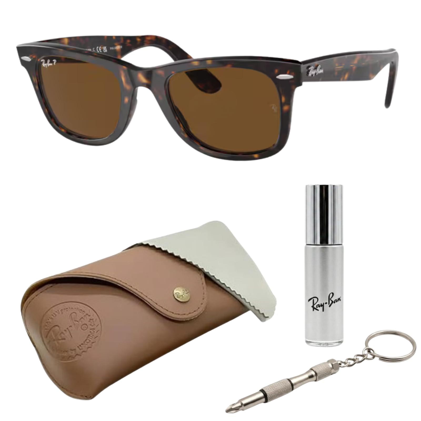 Ray-Ban RB2140 ORIGINAL WAYFARER CLASSIC Square Shape Sunglasses with Official Eyewear Kit