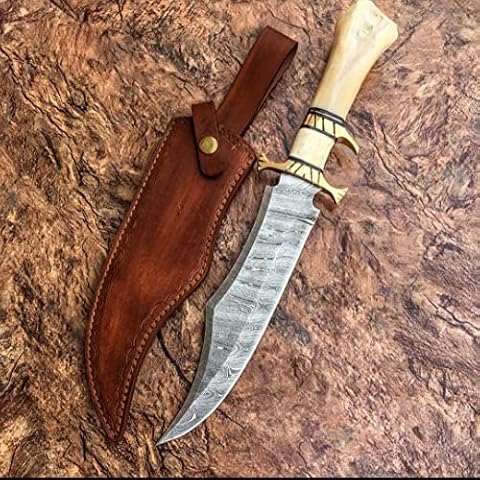 Poshland RG-44 Handmade Damascus Steel Hunting Knife - Gorgeous Handle Cover