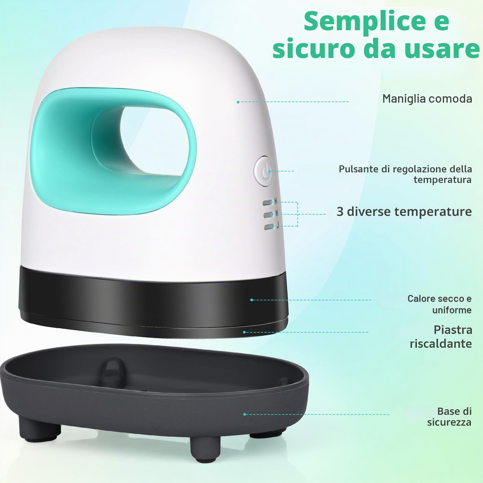 Mini Pressa a Caldo, Portatile Stampante per Tessuti, Termopressa per Maglietteper per Artigianato Vestiti Cappelli
