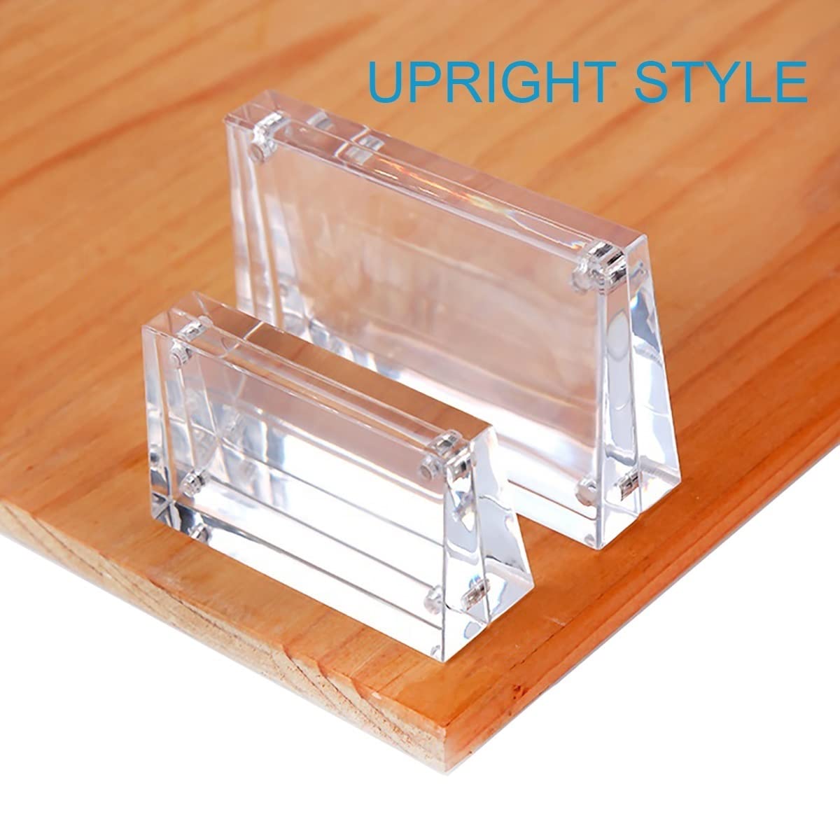 4 soportes magnéticos de acrílico transparente para tarjetas de mesa, menú, suministros de boda y fiesta, 80 x 45 mm, soporte de exhibición de letreros de alimentos